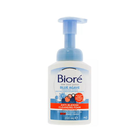 Biore Blue Agave & Baking Soda Anti-Blemish Cleansing Foam 200ml in UK