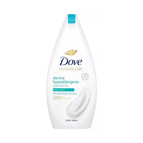 Dove Derma Hypoallergenic Fragrance Free Body Wash 450ml in UK