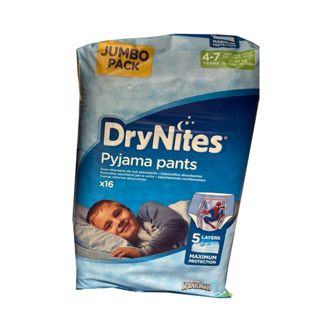 DryNites Pyjama Pants x 16 4-7 Years Jumbo Pack in UK