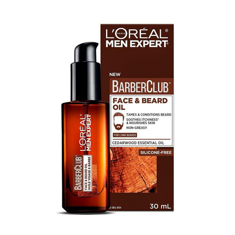 L'Oreal Men Expert Barber Club Face & Beard Oil Cedarwood 30ml in UK