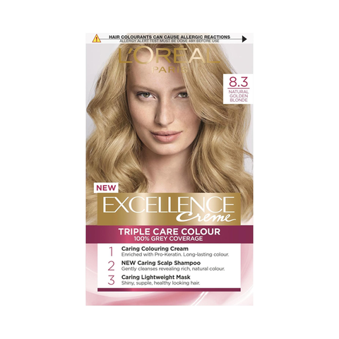 L'Oreal Paris Excellence Creme 8.3 Natural Golden Blonde Permanent Hair Colour in UK